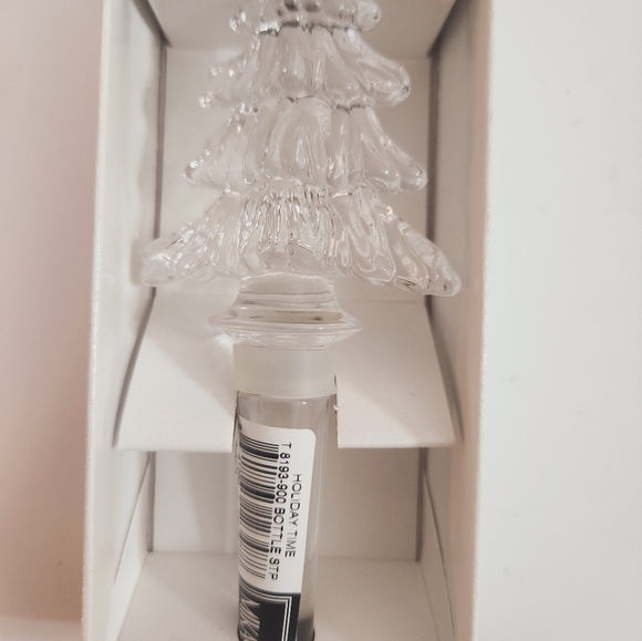 Mikasa Glass Wine Bottle Stopper Clear Christmas Tree - Picture 2 of 2
